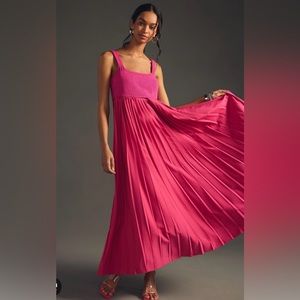 Mare mare x Anthropologie - pink pleated maxi dress